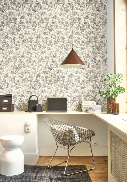 Celestine Wallpaper - Charcoal