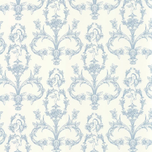 Seraphin Wallpaper - Bleu Porcelaine