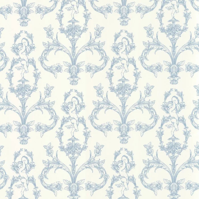 Seraphin Wallpaper - Bleu Porcelaine