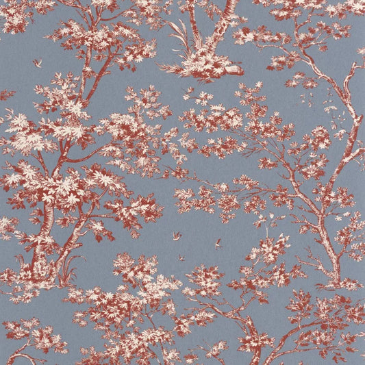 Arbre - Magical Forest Wallpaper - Blue Orange