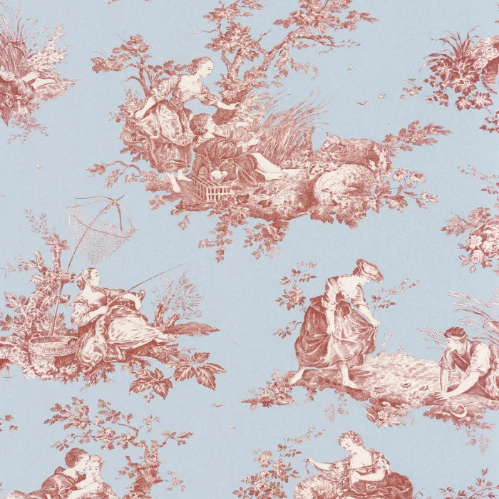 Scène d'été Wallpaper - Rouge Carmin