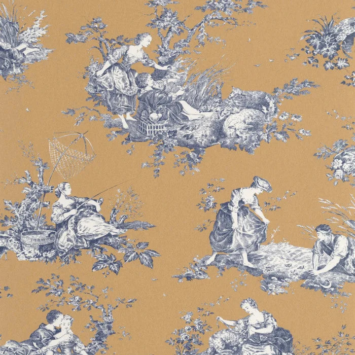 Scène d'été Wallpaper - Ocre