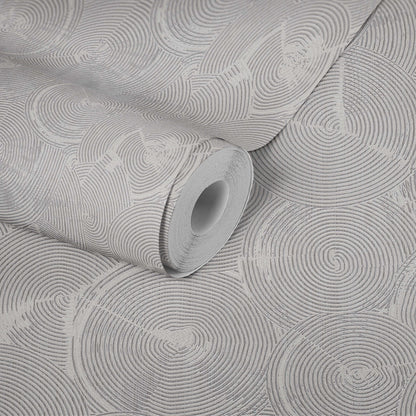 Capetown Clay Wallpaper - Darker Grey + Metallic White
