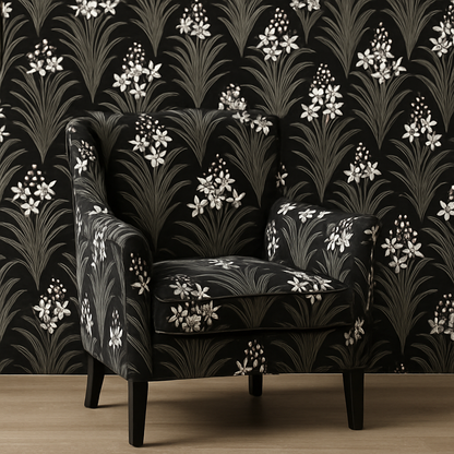 Lila Wallpaper - Customisable - Black and White