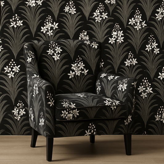 Lila Wallpaper - Customisable - Black and White