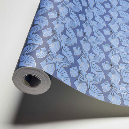 Deco Fanfare Heavy Weight Wallpaper - Blue
