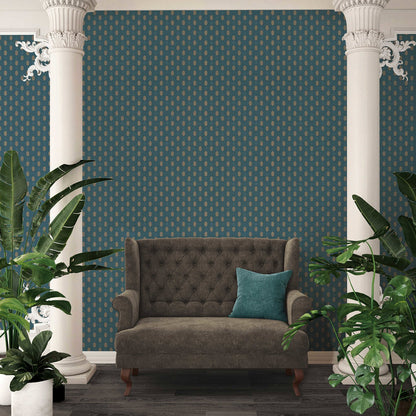 Hex Glamour Heavy Weight Wallpaper - Aqua