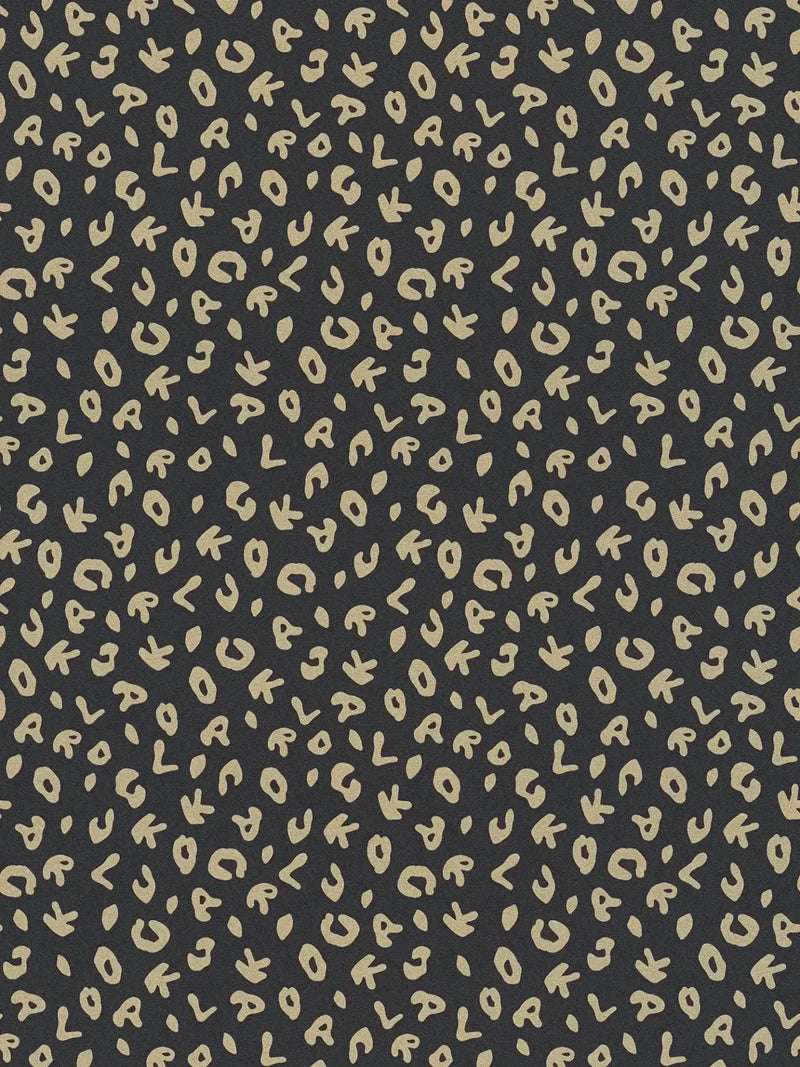 Leopard - Karl Lagerfeld Wallpaper - Black