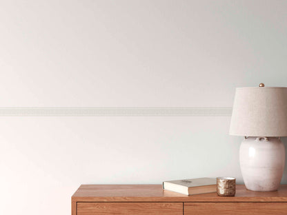 Graphic Meander Border - White - Self Adhesive