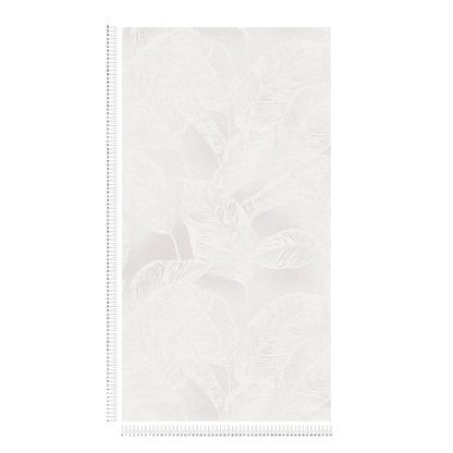 Banana Grove - Leaf Wallpaper - White