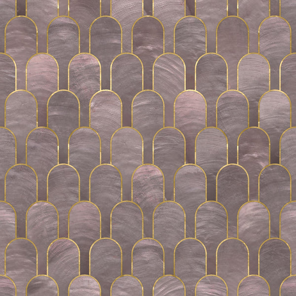 Sample - Nizwa Wallpaper - Amethyst Black Gold