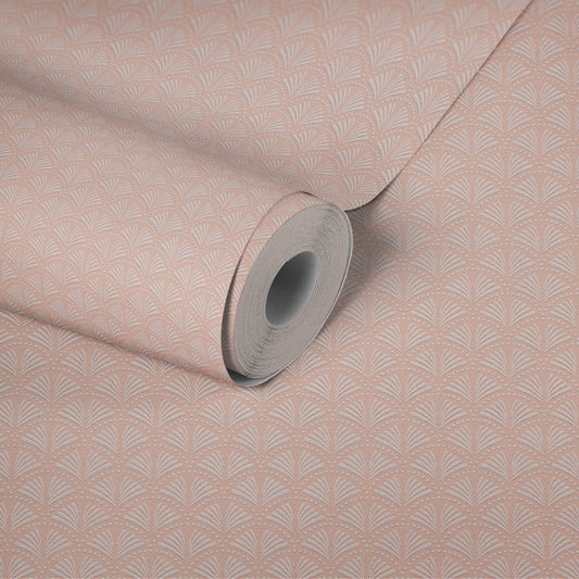 Tiny Wings - Art Deco Wallpaper  - Pale Pink