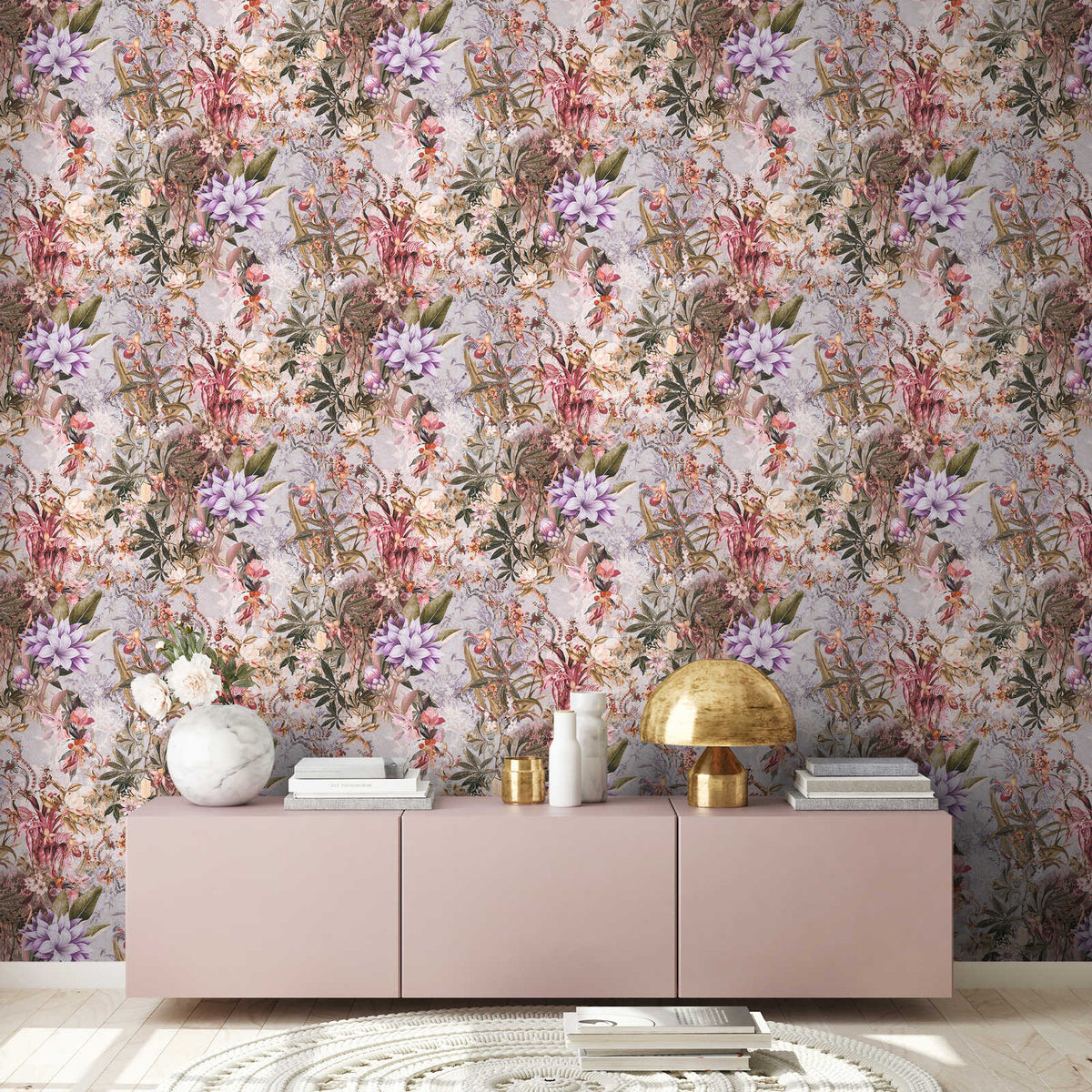Calm Tropics – Floral Wallpaper – Lilac