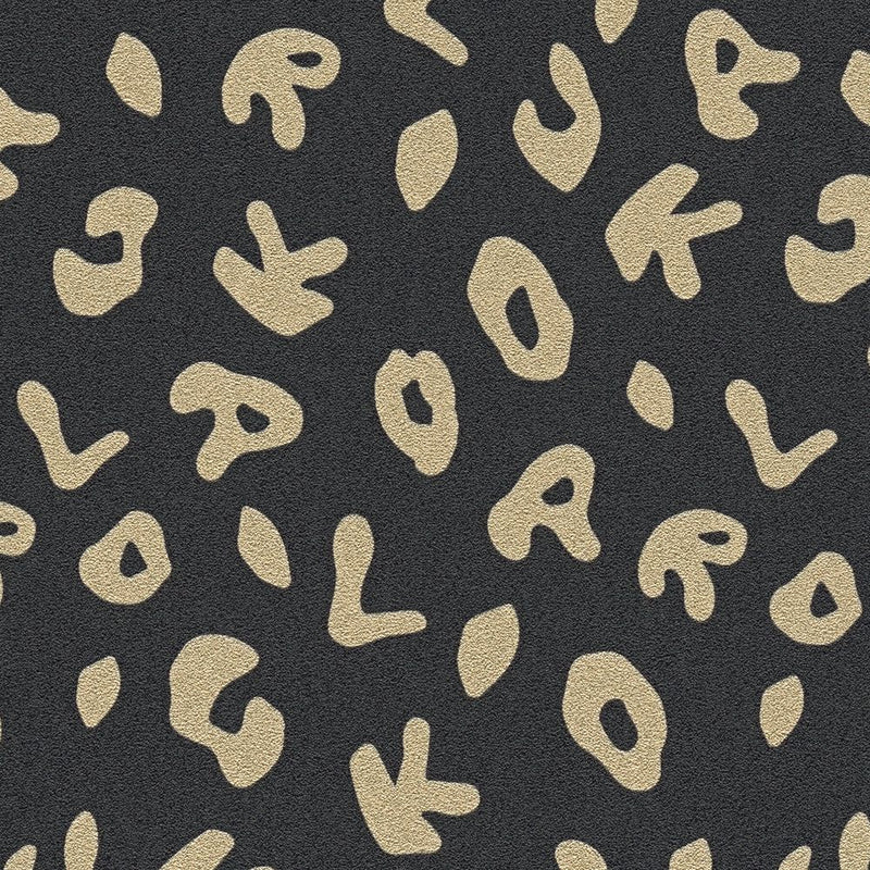 Leopard - Karl Lagerfeld Wallpaper - Black