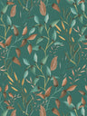 Floral Tendrils - Green and Orange