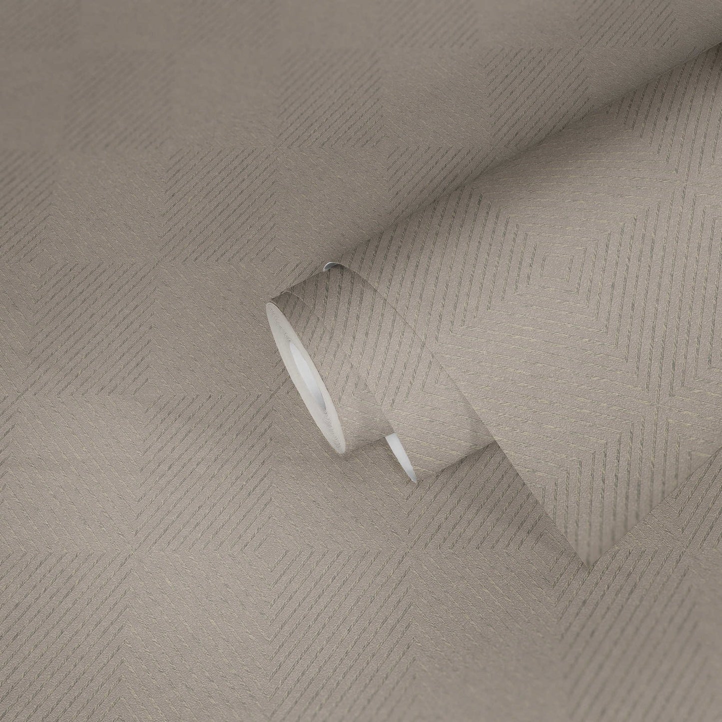 Metropolitan Grid - Abstract Vinyl Wallpaper - Taupe