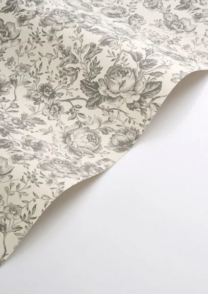 Sample - Celestine Wallpaper - Charcoal