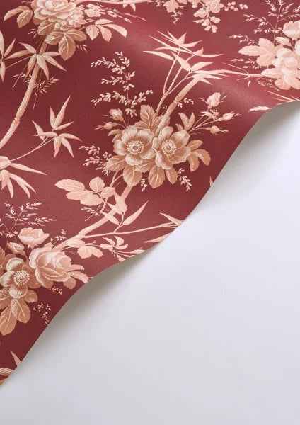 Sample - Flanerie Wallpaper - Rouge Grenat