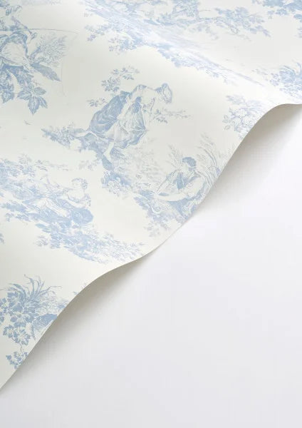 Scène d'été Wallpaper - Bleu Porcelaine