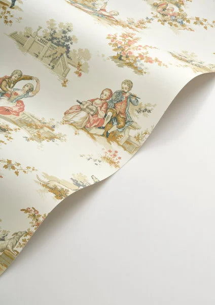 Sample - Gavotte Wallpaper - Multicolored