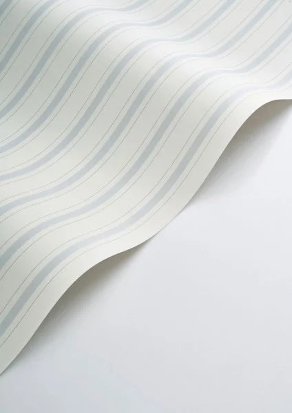 Sample - Rayure Wallpaper - Bleu Doux