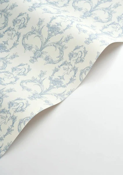 Seraphin Wallpaper - Bleu Porcelaine