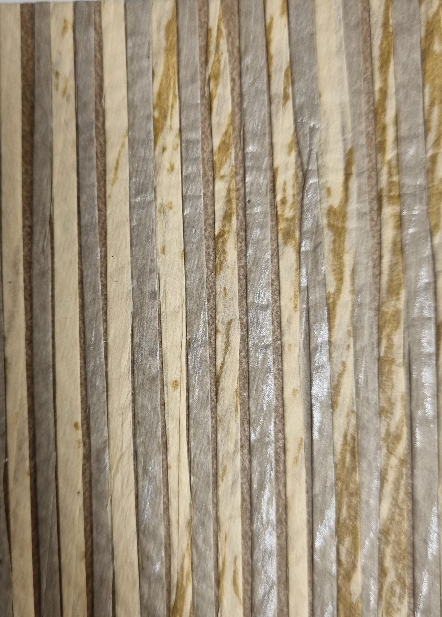 Sample - Zebra Paper Art Wallpaper - Beige/Sage