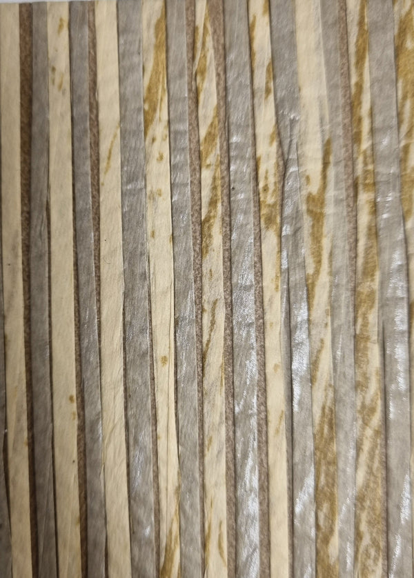 Sample - Zebra Paper Art Wallpaper - Beige/Sage