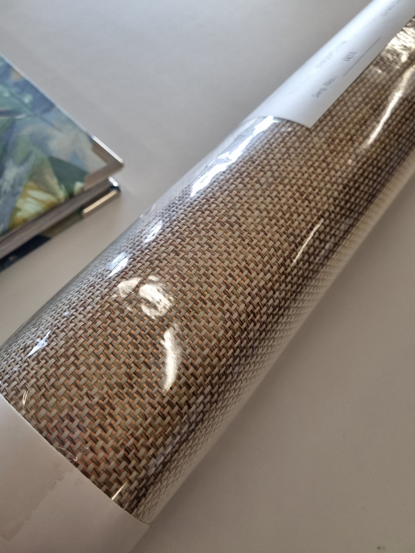 Burlap Fine Weave Grasscloth Wallpaper - Rose (On Rosegold)