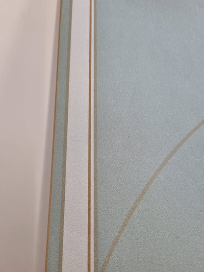 Arch Deco Wallpaper - Half Robyn Blue