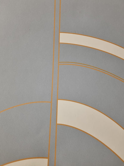 Arch Deco Wallpaper - Half Robyn Blue