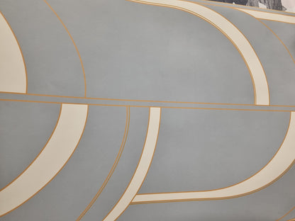 Arch Deco Wallpaper - Half Robyn Blue