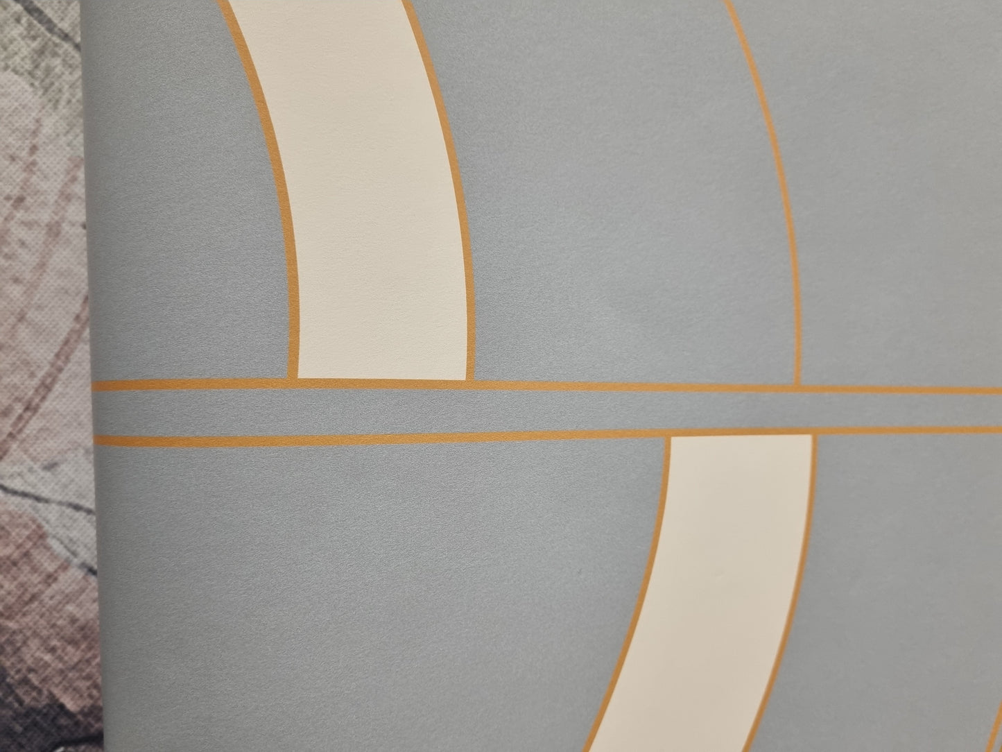 Arch Deco Wallpaper - Half Robyn Blue