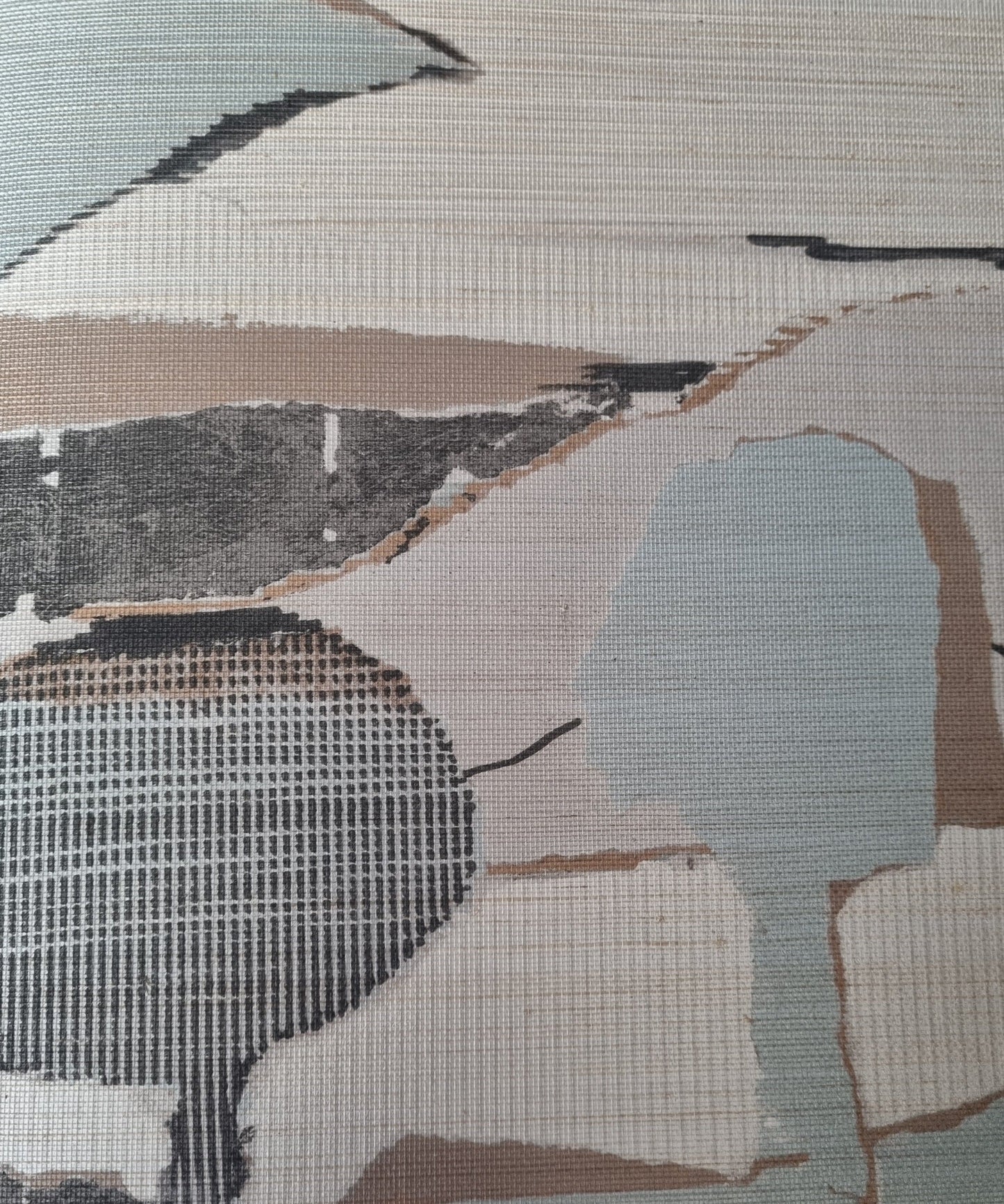 Boulevard Abstract Mountains - Green - Custom Sized Wallpaper Mural (per m2)