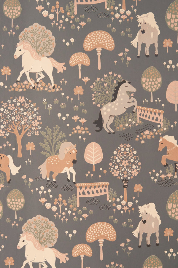 Sample - My Sweet Pony Wallpaper - Dusky Blue