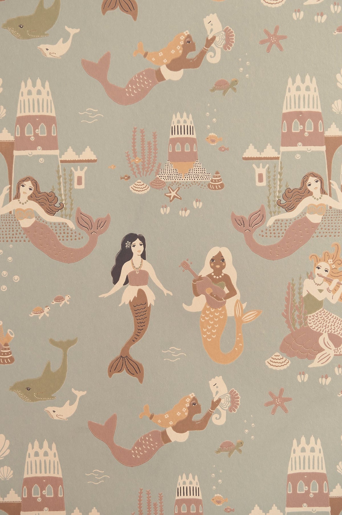 Sample - Mermaid Reef Wallpaper - Ocean Blue