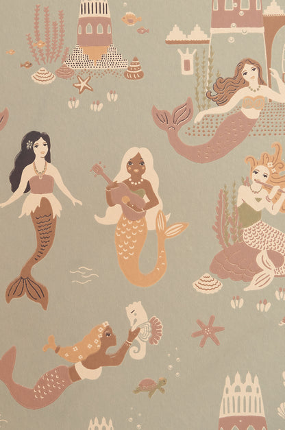 Mermaid Reef Wallpaper - Ocean Blue