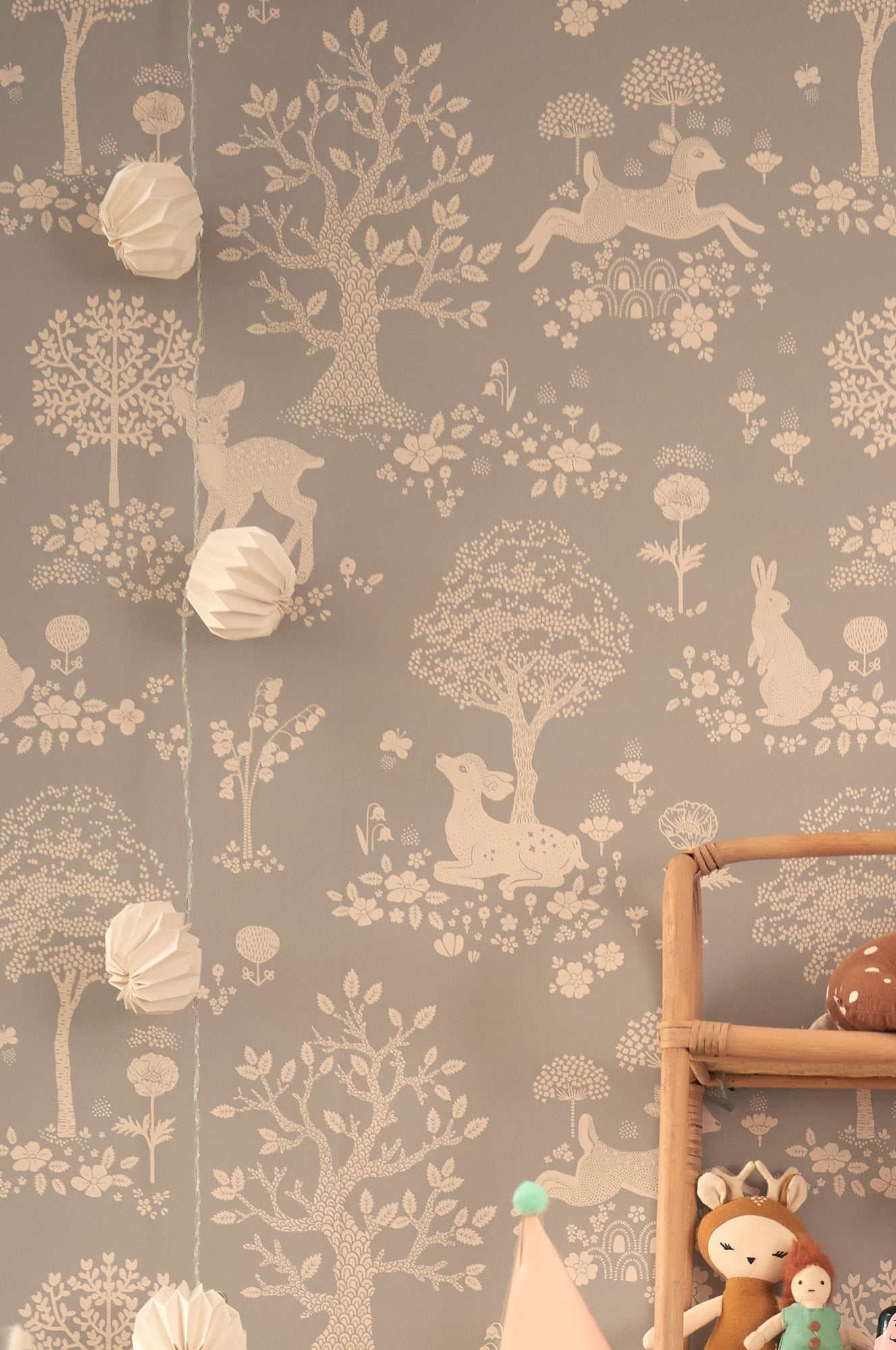 Summer Fields Wallpaper - Dusty Blue