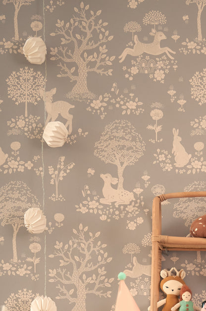Summer Fields Wallpaper - Dusty Blue