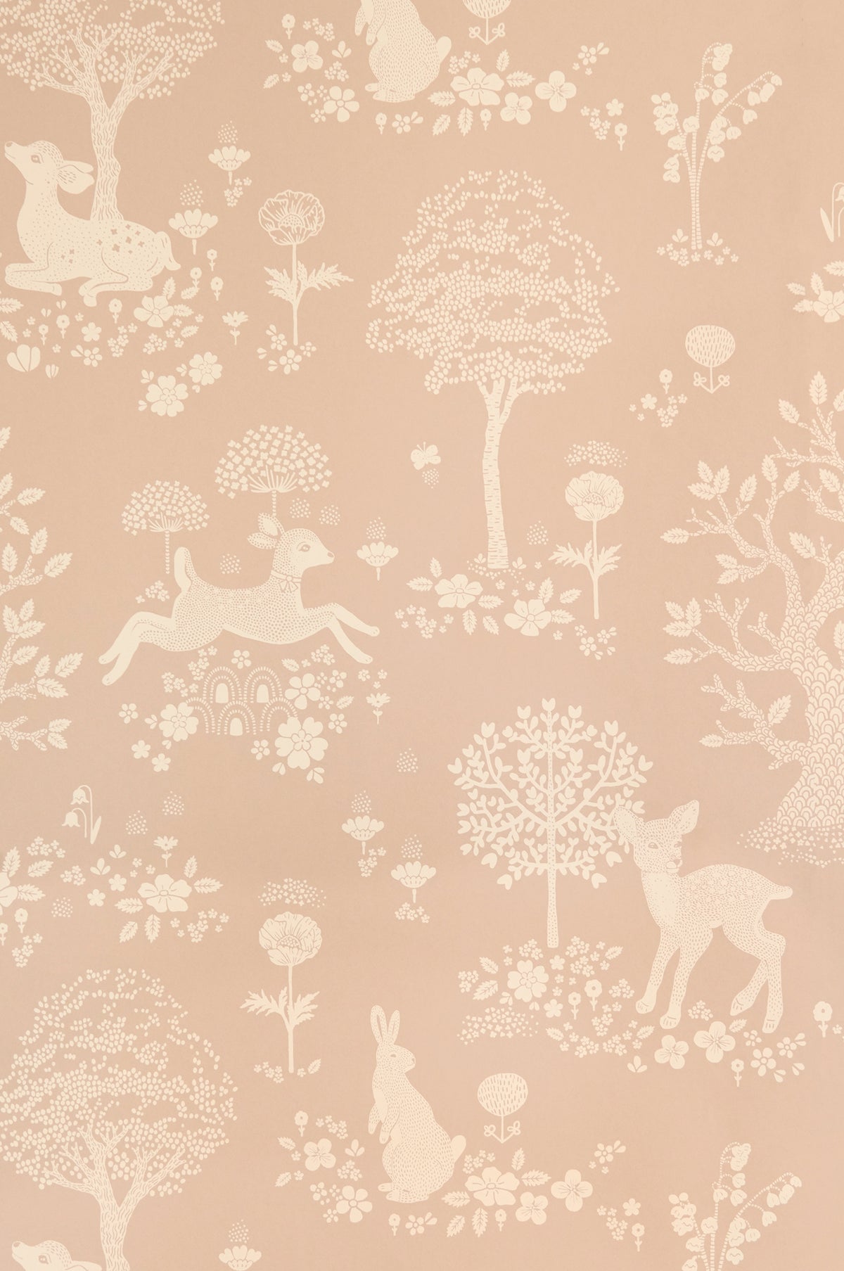 Sample - Summer Fields Wallpaper - Dusty Pink