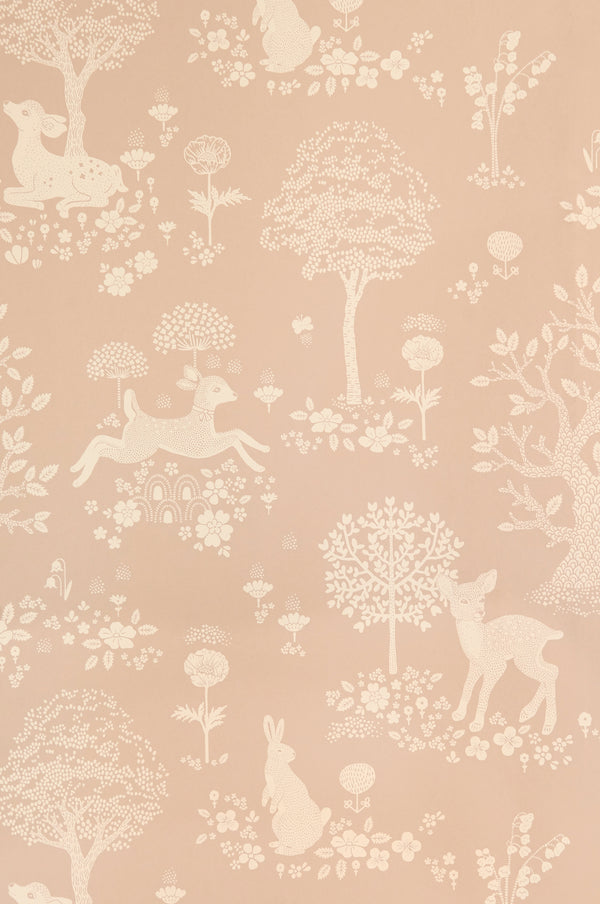 Sample - Summer Fields Wallpaper - Dusty Pink