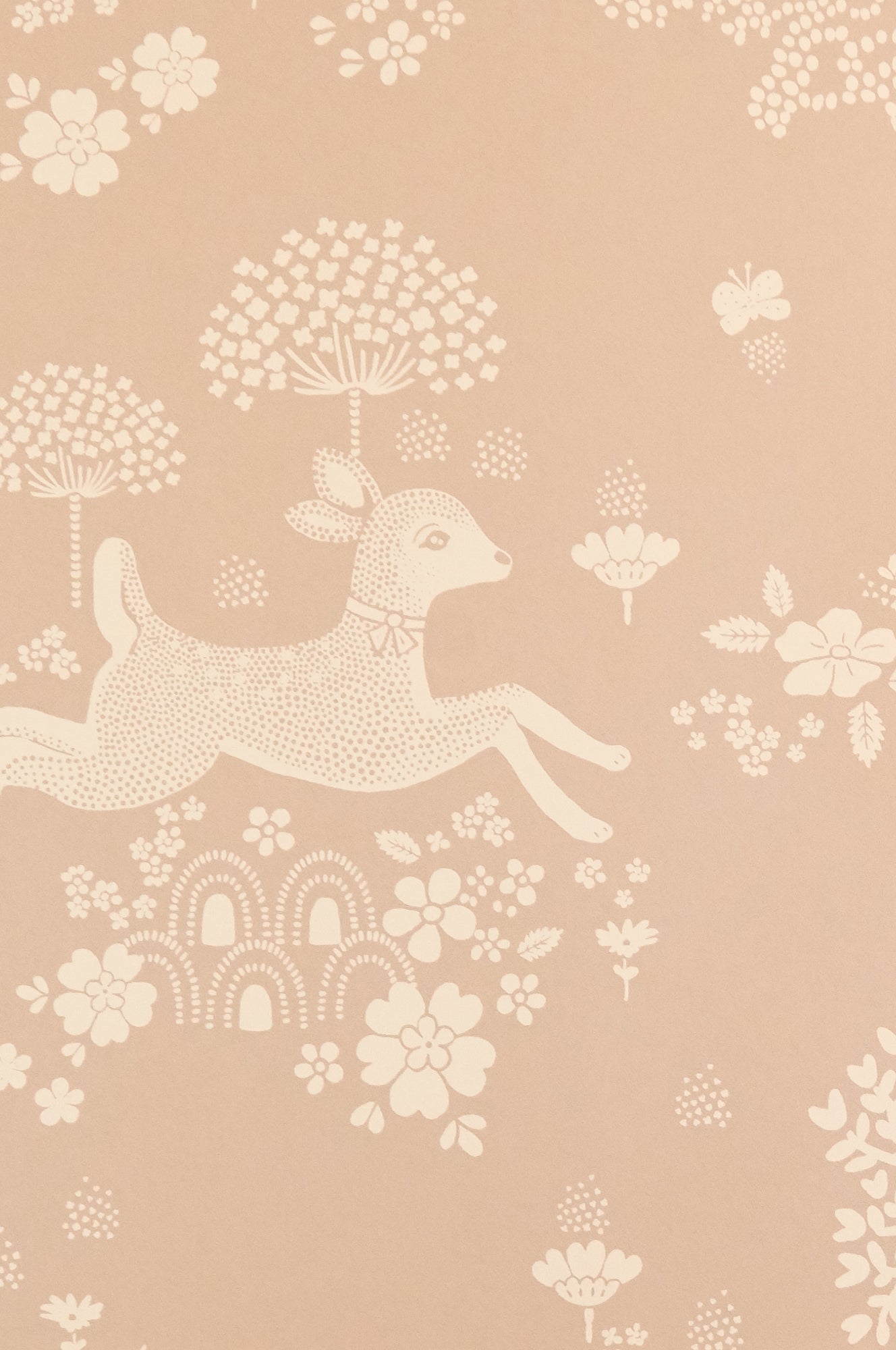 Summer Fields Wallpaper - Dusty Pink