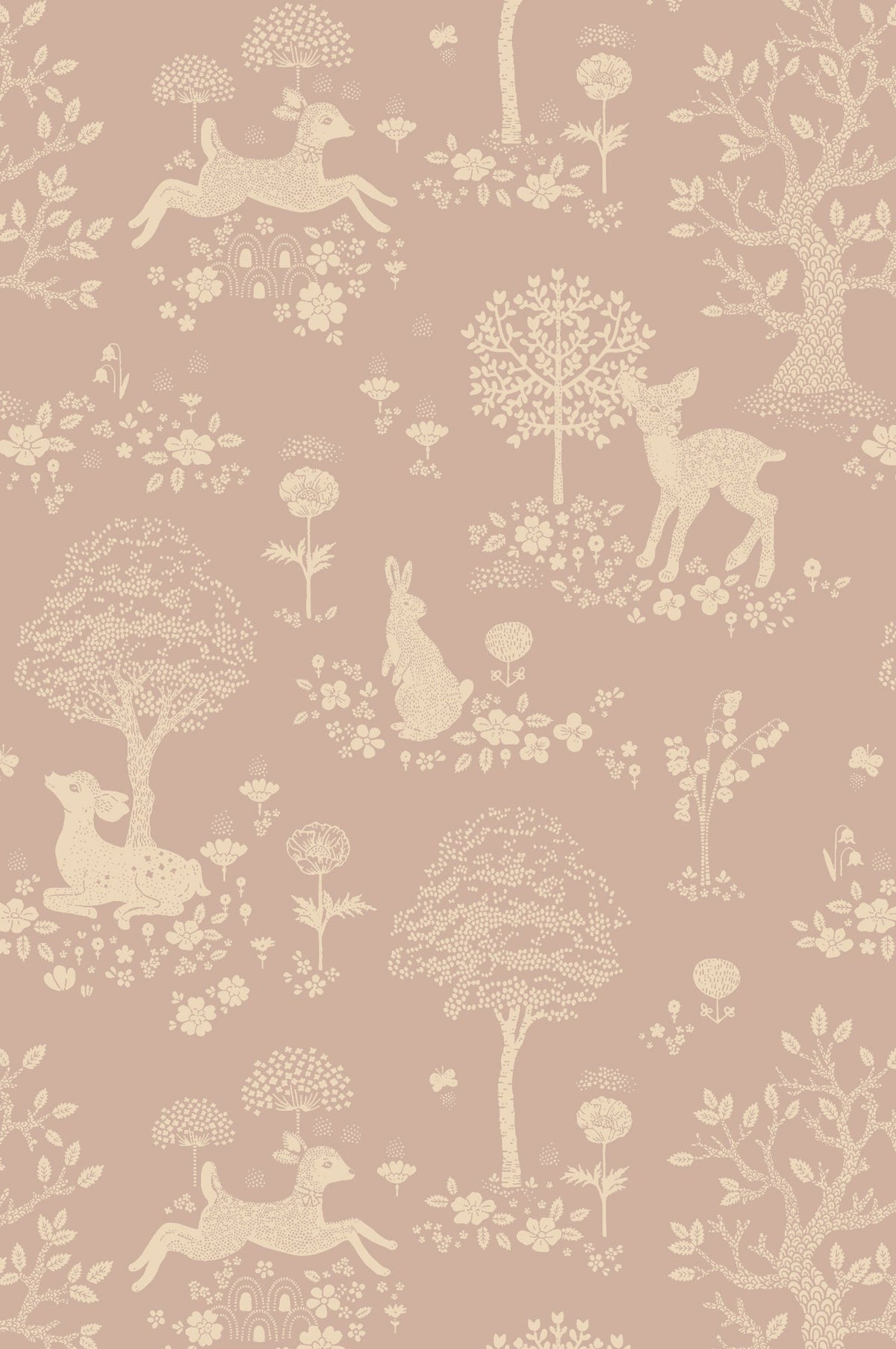 Sample - Summer Fields Wallpaper - Lilac