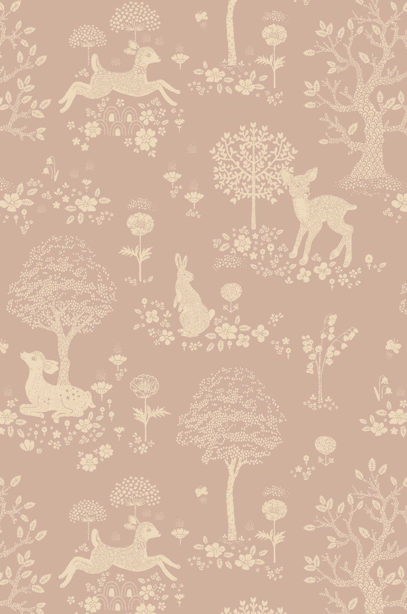 Sample - Summer Fields Wallpaper - Lilac