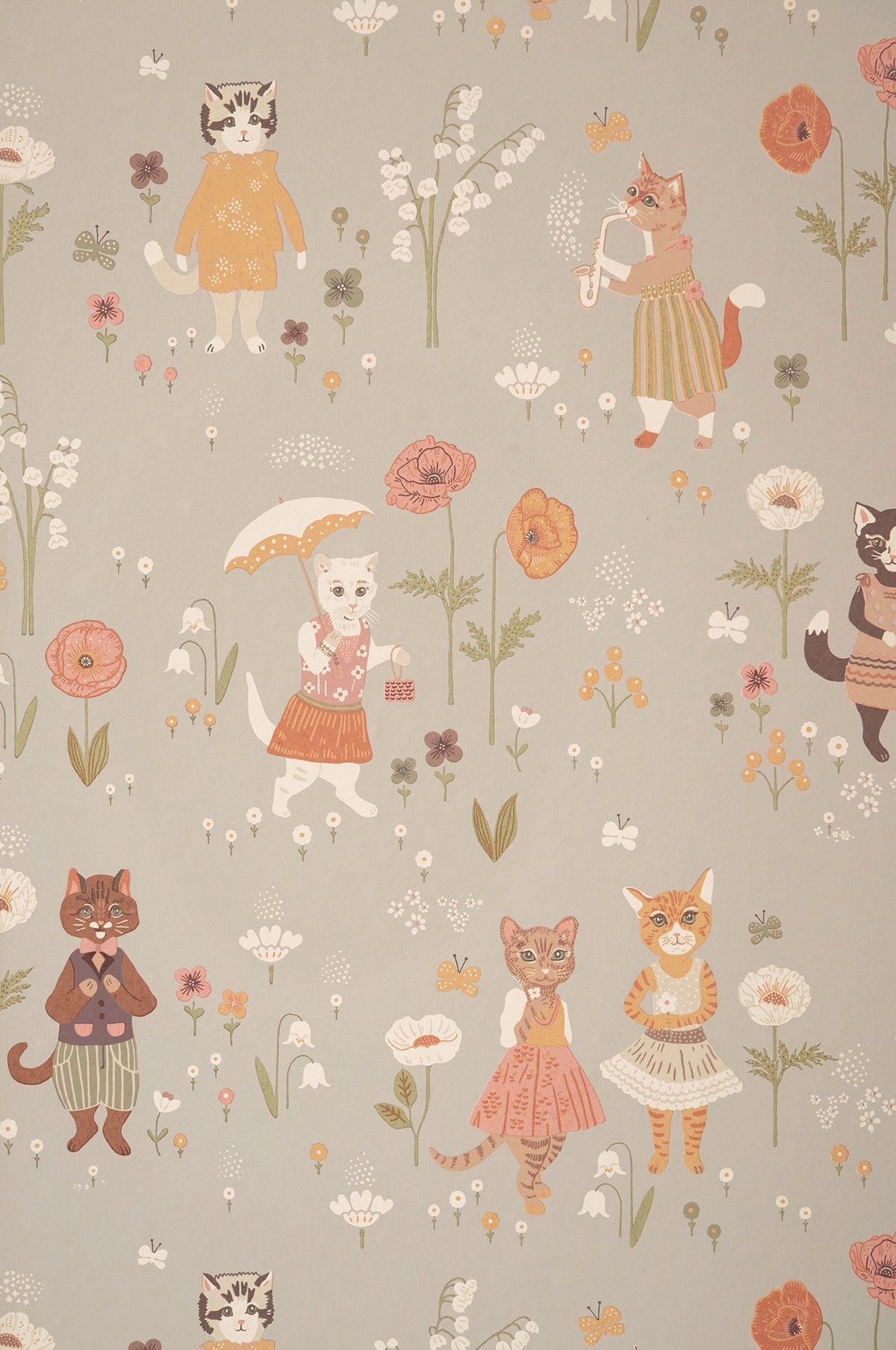 Sample - Catwalk Wallpaper - Dusty Blue
