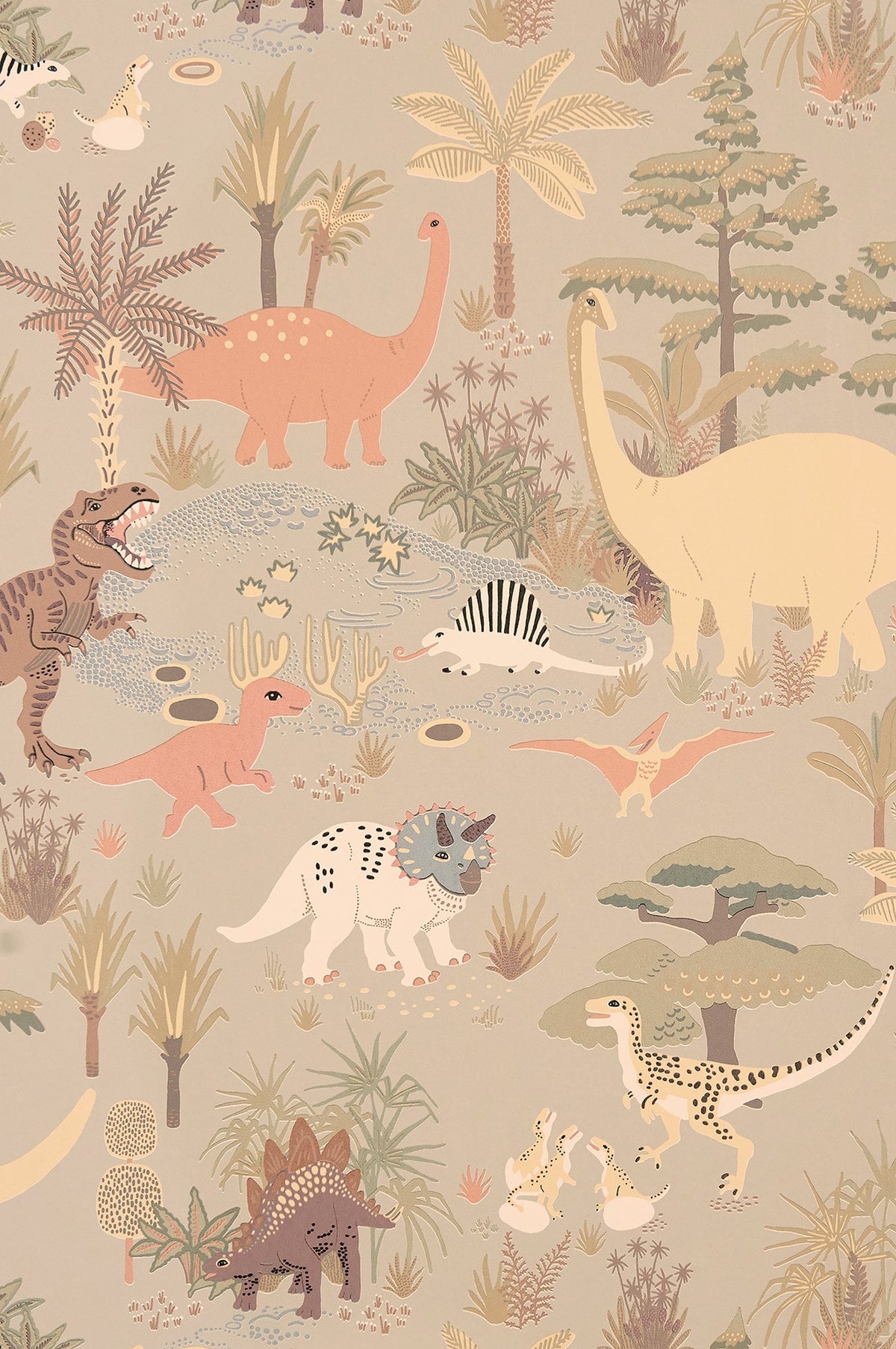 Sample - Dino Wallpaper - Soft Green