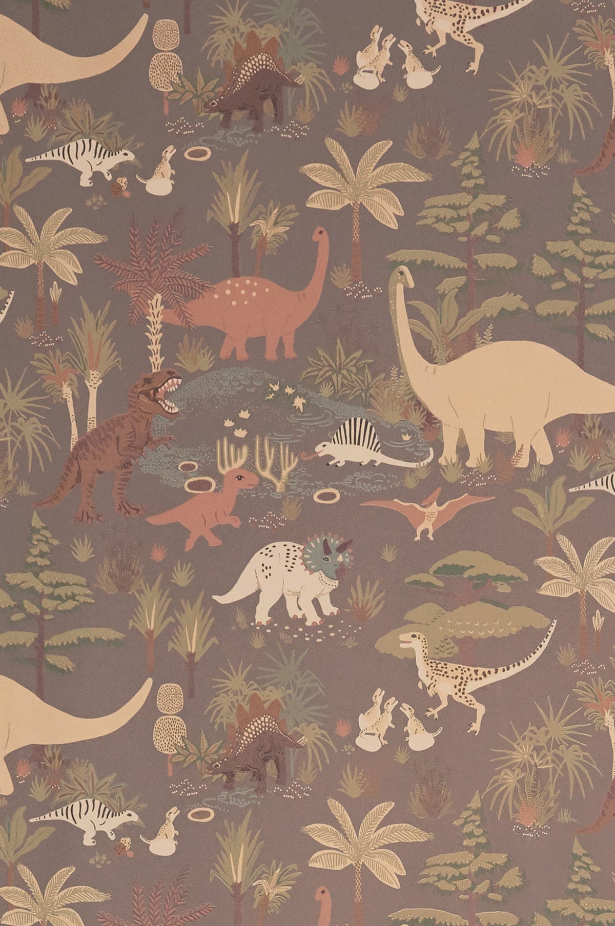 Sample - Dino Wallpaper - Evening Grey