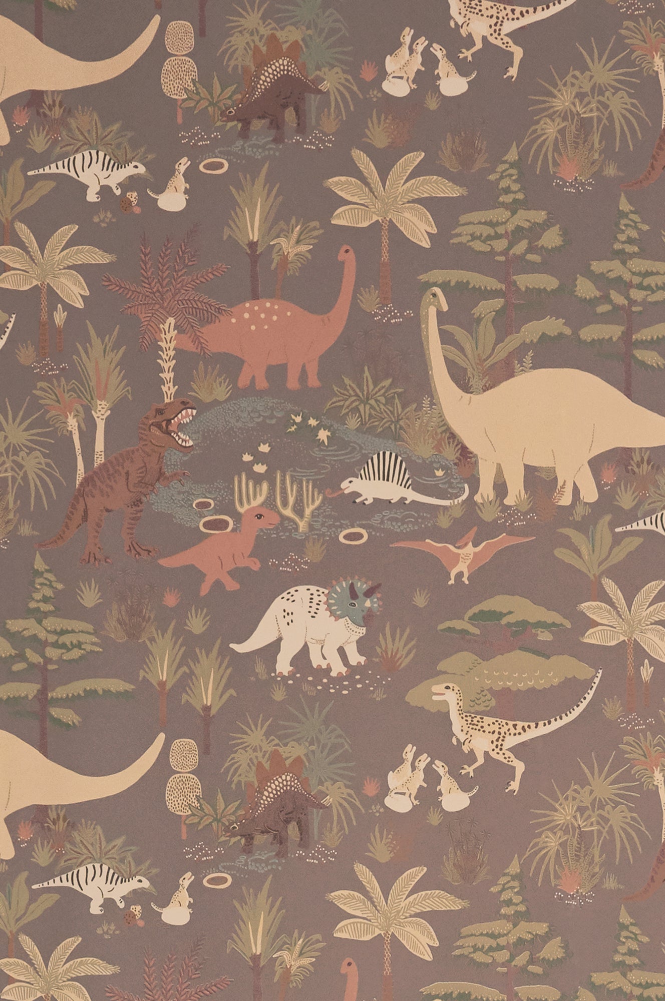 Sample - Dino Wallpaper - Evening Grey