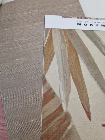 Pure Silk Wallpaper - Apricot Swirl
