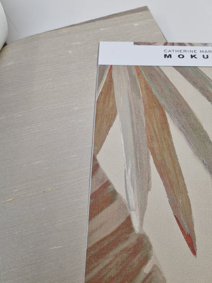 Pure Silk Wallpaper - Apricot Swirl